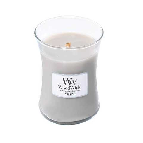 Ароматична свічка з ароматом копченого дерева та яблучної шкірки Woodwick Medium Fireside 275 г Ароматична свічка з ароматом копченого дерева та яблучної шкірки Woodwick Medium Fireside 275 г